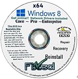 WINDOWS 8.1 x64 (Core ~Pro ~Enterprise) Reinstall Factory Fresh! Repair/Recovery/Restore Boot Disc ~Fix PC~ INCLUDES Driver Disk