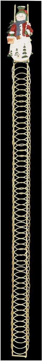 Premier Decorations Gold Christmas Card Holder Over Door Snowman