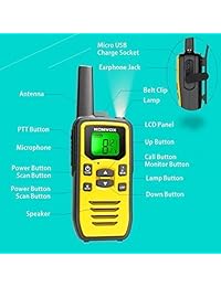 Walkie Talkies profesional recargable de largo alcance para adultos Radios bidireccionales Pantalla LCD con escaneo VOX de 22 canales con linterna LED Ideal para ciclismo de supervivencia y senderismo Excursión de viaje para acampar