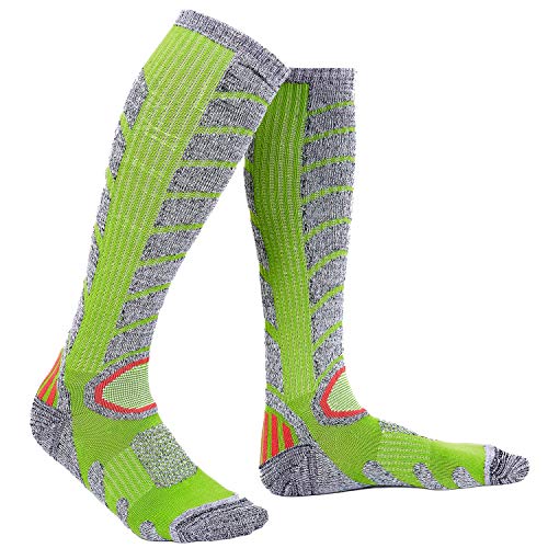 Womens Ski Socks Long Style Below Knee High Warm Padded Snowboard Socks 4 Packs Long S Pricepulse