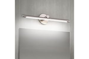 JUSHENG Picture Light Hardwired 24.21'' Inch, Above Picture Lights for Paintings Brushed Nickel, Full Metal Gallery Wall Light Art Lighting 6000K Cool White 12W 110V AC