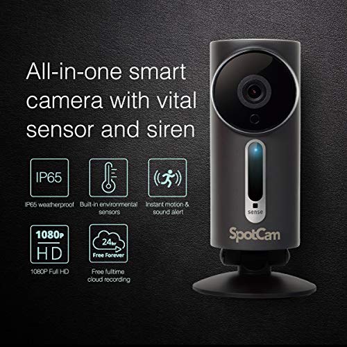 SpotCam Sense Pro Wireless Home Security Camera 1080p Indoor/Outdoor