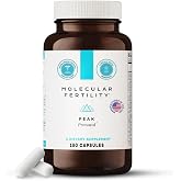 Molecular Fertility Peak Prenatal - Doctor Formulated Prenatal Vitamins for Women - Third Party Tested Fertility Supplement - Choline, Methylated Folate, Vitamin D, Iron, Probiotics - 30 Day Supply