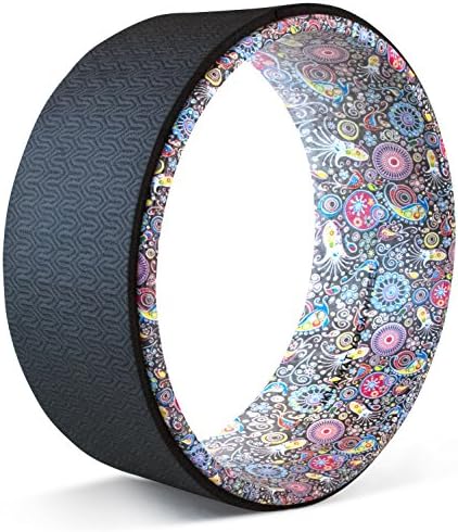 SukhaMat Yoga Wheel - NEW! Pro Series - Dharma Yoga Prop Wheel, Back Stretcher, with Printed Guide & Online Video, 12.5 x 5 Inch Basic