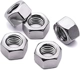 TERF M10 Hex Nut 10mm Zinc Plated Steel Hexagon Full Nut Pack 25