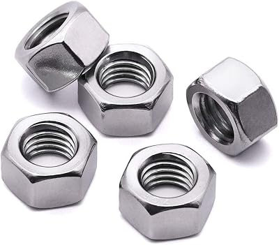 TERF M12 Hex Nut Steel Zinc Plated Pack of 20 M12 Hexagon Full Nut