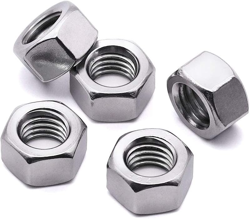 TERF M10 Hex Nut 10mm Zinc Plated Steel Hexagon Full Nut Pack 25