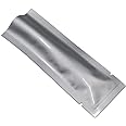 PABCK 100 Pcs 2.16x7.08 inch (Inside Size 1.76x6.68 inch) Coffee Food Storage Heat Sealable 3.34mil Mylar Pure Foil Bag Vacuum Pouch for Sampling Packaging Aluminum Foil Package