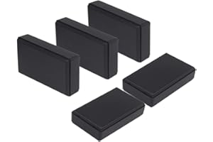 Zulkit 5Pcs Project Boxes ABS Plastic Electrical Project Case Power Junction Box Black 2.76 x 1.65 x 0.71 inch (70x42x18 mm)