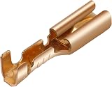 Heschen 2.8mm Female Spade Crimp Terminals 100pc Non-Insulated Brass 0.5-0.8mm view 6