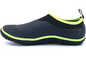SYLPHID Men's Garden Shoes Women's Rain Shoe Waterproof Neoprene Camp Booties for Camping, Lawn Care, Gardening and Yard Work