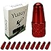 Yuauy 10 Pcs Red MTB Presta Bike Bicycle Road Racing Coloured Metal Anodized Machined Aluminum Alloy Tire French Style Valve Cap Dust Covers