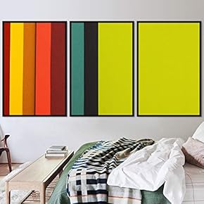 signwin 3 Piece Framed Canvas Wall Art Abstract...