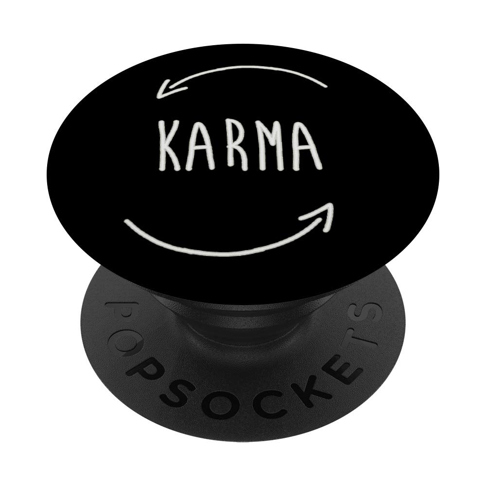Karma Arrow Inspirational Quote Yoga Positivity Gift PopSockets Grip and Stand for Phones and Tablets