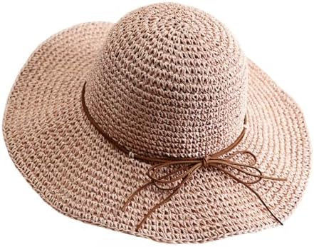 Versatile Retro Woven Handmade Straw Hat with Ruffled Bow  display picture 3