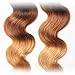 Julia Highlight Ombre FB30 Colored Body Wave Human Hair Weave 1 Bundle,10A Brazilian 100% Remy Honey Blonde Human Hair Weft Extensions Brown Balayage Color