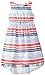 Nautica Girls' Stripe Chiffon Dress with Keyhole Back