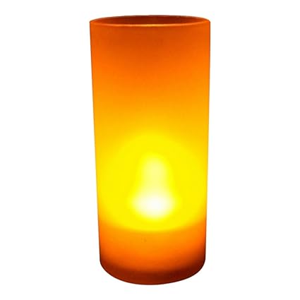 Zen'SCL01S Light LED-Kerze + Windlicht, gelb