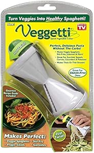 Ontel Veggetti Spiral Vegetable Cutter, Makes Veggie Pasta
