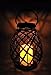 Brilliant & Mo Metal Rattan Solar Hanging Lanterns for Outdoors Garden Decoration with Flickering Candle Light For Home Patio Deck Lawn Yard Decor