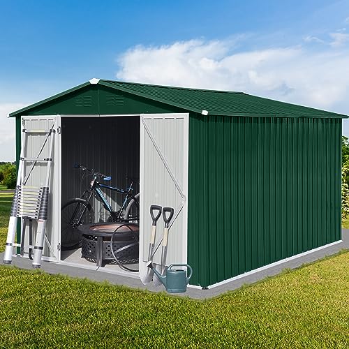 Evedy 10FT x 8FT Outdoor Sheds & Outdoor Storage Clearance, Metal Anti ...