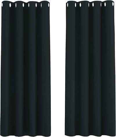 Aspire Homeware Blackout Curtains Eyelet 66 x 72 Inch Pair Thermal