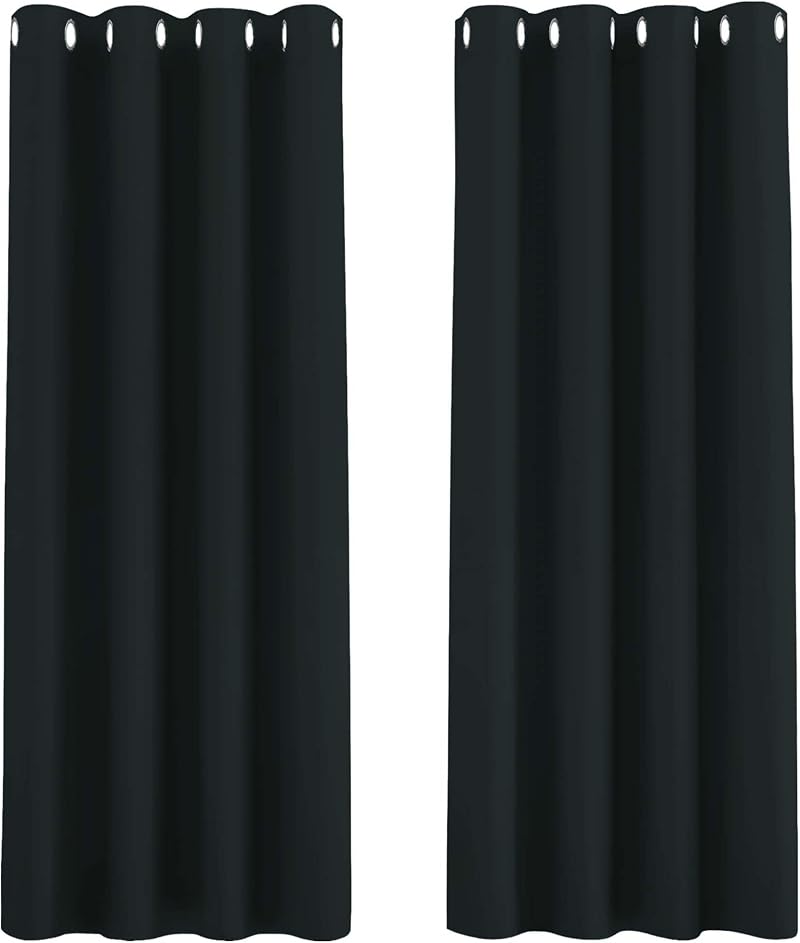 Aspire Homeware Blackout Curtains Eyelet 66 x 72 Inch Pair Thermal