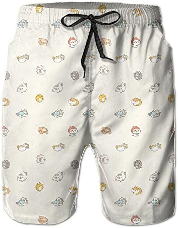 WPPZ Kawaii Cats Kitten 3D Printed Men Board Shorts Pants Household Swim Trunks XXL