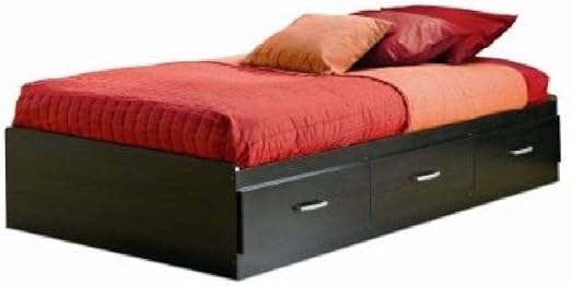 Amazon Com Black Onyx Twin Size Platform Bed With 3 Spacious