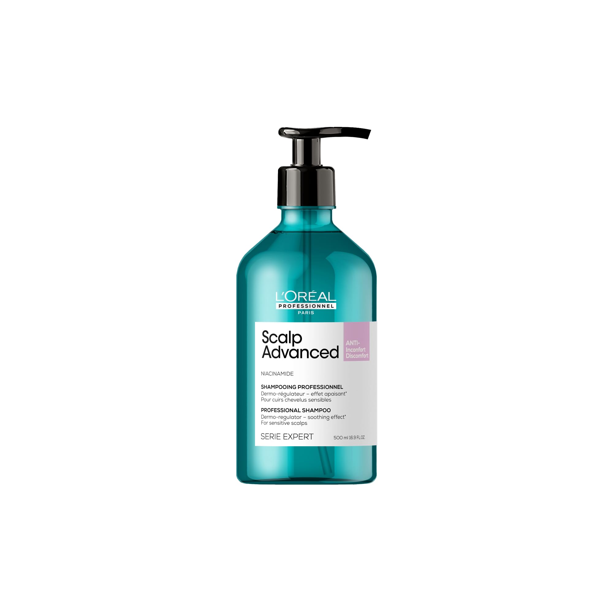 L’Oréal Professionnel Scalp Advanced Anti-Discomfort Shampoo, For Itchy and Dry Scalps, Deep Scalp Treatment, 500ml