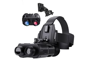 WOKYO Night Vision Goggles 1080P Infrared Night Vision Binoculars for Adults with Camera Head Mounted Telescope with 8X Digital Zoom 2.7 LCD Display for Hunting and Surveillance (Head-Mounted)