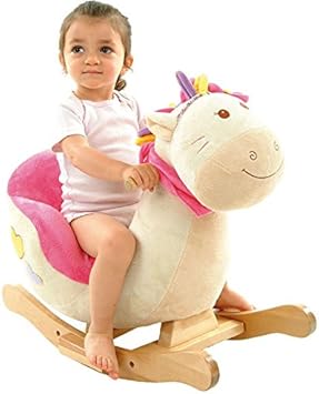 poney a bascule rose