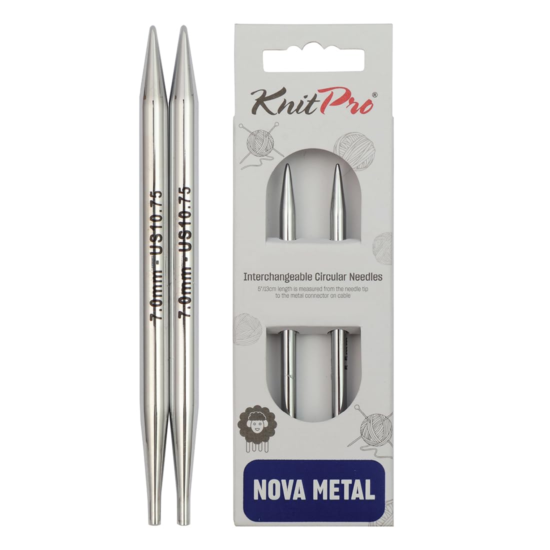 KnitPro Nova Interchangeable Circular Needles 5" (13cm) | 7.00mm