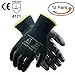 Tarantula Nylon Precision Protective Safety Work Gloves, 13 gauge black polyester shell with black PU coated on Palm and Fingers, 12 Pair Per Pack