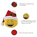 Wewill 6 Pieces Emoji Plush Toy Christmas Balls Ornaments Emotion Face Hanging Decorations, 5.5 Inch