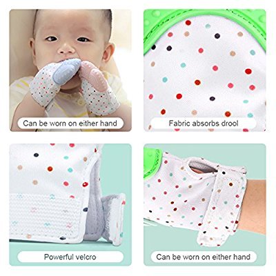 image for zaj holdings Silicone Teething Hand Mitt for Babies BPA-Free Baby Teet