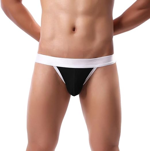 Haozin Sexy Jockstraps Men S Color Block Stitching Underwear