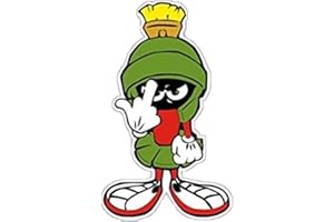 MFX DESIGN Marvin Martian W/Middle Finger Laptop Sticker Bumper Sticker Window Sticker
