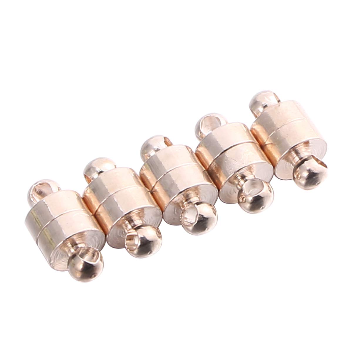 Healifty 5pcs Jewelry Clasp Magnetic Clasp Converter Magnetic Jewelry Clasps Necklaces Bracelets Accessory for DIY Craft Jewelry Making Supplies (Rose Gold)