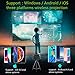 YAKAR Portable Wi Fi projector.Supports1080p/4Kresolution,Wireless screen projector with 150 ANSI lumens.Built-in Bluetooth,speakers and battery.Compatible with iPhone,Android,HDMI,USB & Tablet(Black)