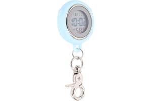 GAROZATION Stopwatch with Blue Buckle Clip Large Screen Hanging Timer for Nurses and Students Precise Display