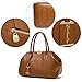 BOSTANTEN Women Leather Shoulder Bucket Handbag Tote Top-handle Purse (brownr)