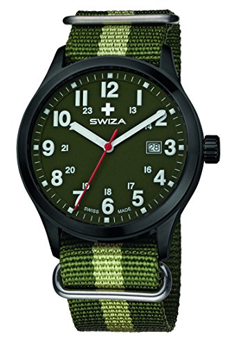 Swiza Men's WAT.0251.1102 Kretos Analog Display Swiss Quartz Green Watch