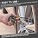 Motor Luxe Tire Pressure Gauge 60 PSI - Accurate Heavy Duty Dial for Your Car Truck and Motorcycle - 4 Free Valve Caps