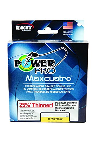 PowerPro 33400800500Y MaxCuatro Spectra HT Braided Fishing Line