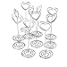 Miles Moon 20pcs 3.5 Inch Heart-shaped Holder Wire Photo Clips Place Card Holder Special Spiral Base For Tabletop Use