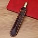 1pc Antique Handmade Leather Fountain Pen Bag Single Pen Holder Pouch Bag Soft Pencil Protective Sleeve Cover