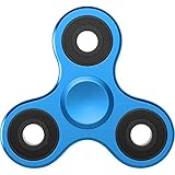 The Anti-Anxiety 360 Spinner Helps Focusing Fidget Toy [3D Figit] Tri-Spinner EDC Focus Toy for Kids & Adults - Best Stress Reducer Relieves ADHD Anxiety Boredom Metal Bearing (Blue)