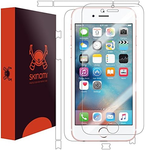 Skinomi Full Body Skin Protector Compatible with Apple iPhone 6s (4.7 inch,iPhone 6)(Screen Protector + Back Cover) TechSkin Full Coverage Clear HD Film