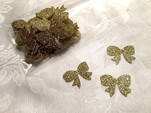 100 Glitter Bows Confetti Table Decor, MANY COLORS TO CHOOSE FROM